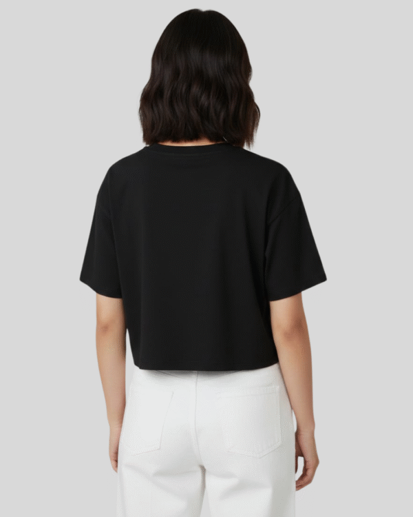 BLACK CROP T-SHIRT