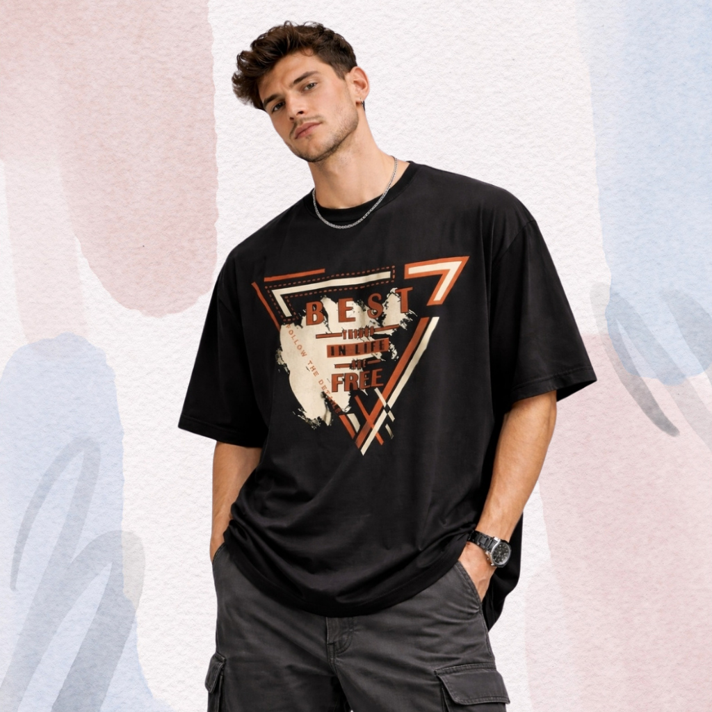 Best Graphic Oversized Black T-Shirt for Men
